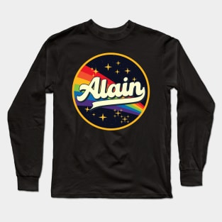Alain // Rainbow In Space Vintage Style Long Sleeve T-Shirt